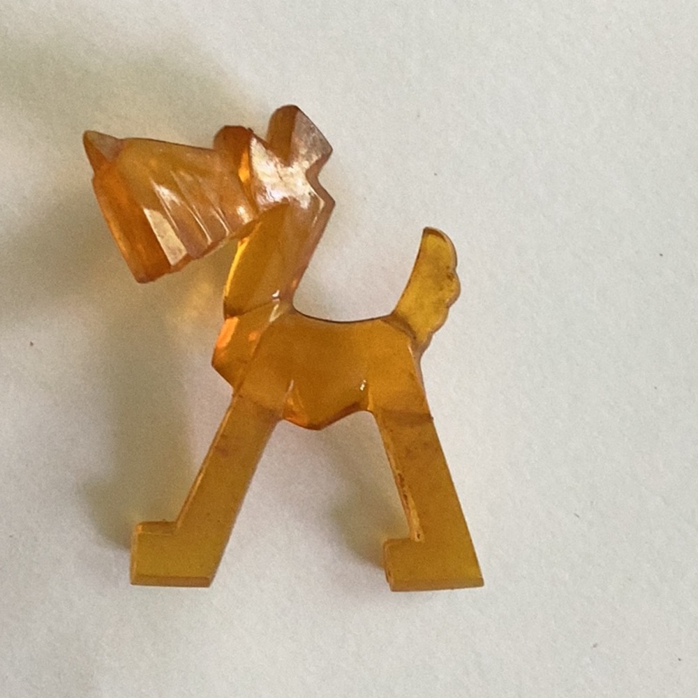 🐶  SCOTTY DOG LUCITE EPLVC DON MANNING for NOSCO VINTAGE